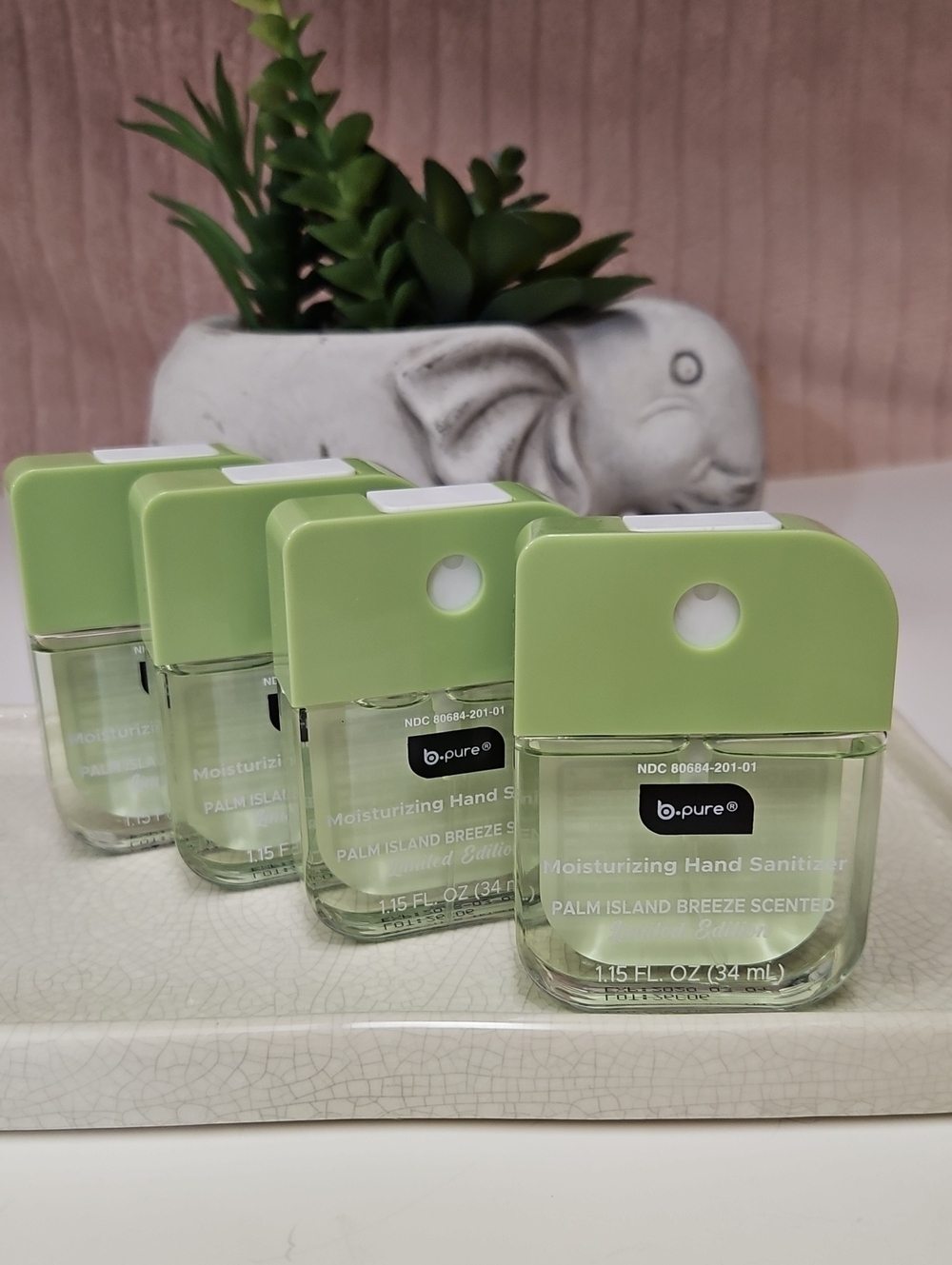b•pure Limited Edition Moisturizing Hand Sanitizers PALM ISLAND BREEZE 4-PC